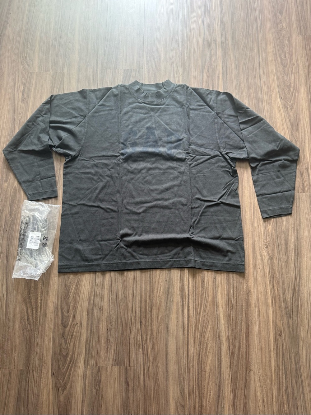 Yeezy Gap Balenciaga 10A Dove Long Sleeve Tee Black Size Large YZY Oversized